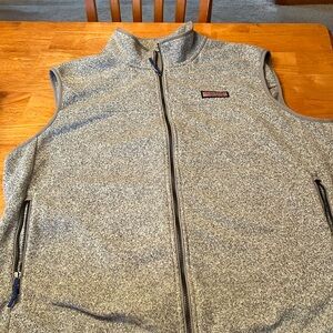 Vineyard Vines Men’s 2XL B Vest Heather Gray Full Zipper Fleece